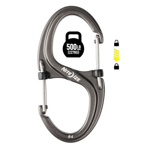 Nite Ize - Karabińczyk S-Biner XT SlideLock Dual Carabiner - Szary - LSBXT4-09-R3