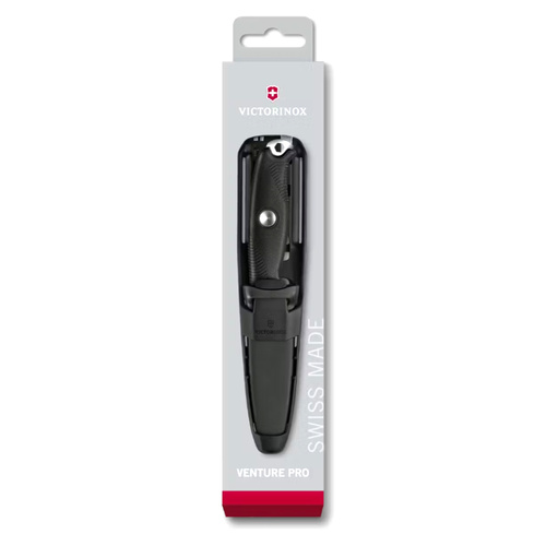 Victorinox - Nóż z głownią stałą Venture Pro - Sandvik 14C28N - Czarny - 3.0903.3F
