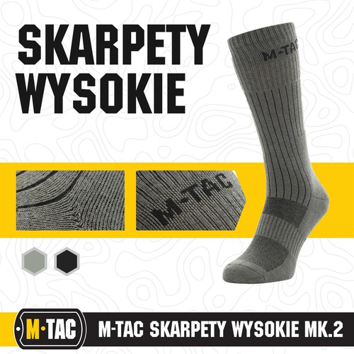 M-Tac - Skarpetki trekkingowe wysokie Mk.2 - Oliwkowe - 30902001