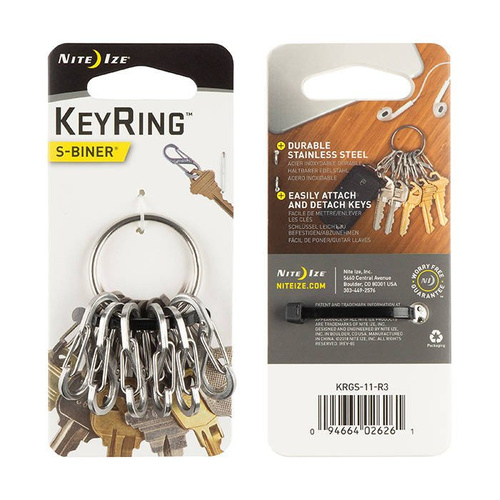 Nite Ize - O-Ring do kluczy S-Biner KeyRing Steel - Stalowy - KRGS-11-R3