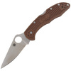 Spyderco - Nóż składany Delica® 4 FRN Flat Ground Brown - C11FPBN
