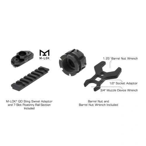 UTG Pro - Łoże aluminowe Super Slim SD Free Float 10" - AR-15 - Czarne - MTU045XLM