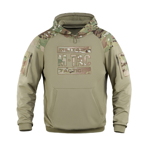 M-Tac - Bluza z kapturem Combat - Bawełna - Light Olive - 20520083