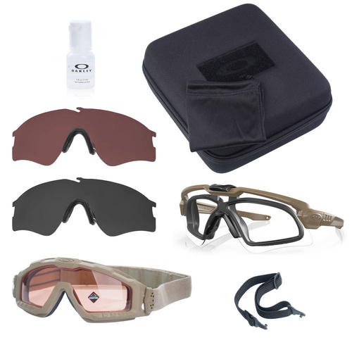 Oakley - Zestaw okularów i gogli balistycznych SI Ballistic M Frame Alpha Terrain Tan Operator Kit - Array - OO9296-1144