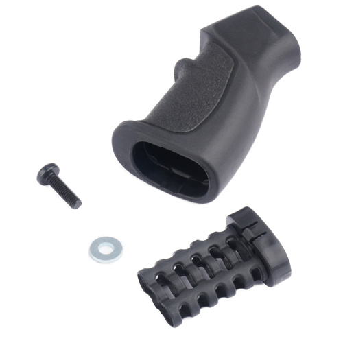 DLG Tactical - Ergonomiczny chwyt pistoletowy ze schowkiem do AR - Gumowany - Polimer - Czarny - DLG-106-BLK