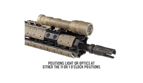 Magpul - Szyna M-LOK® Aluminum Offset Light/Optic Mount do montażu latarki taktycznej RIS - MAG604-BLK
