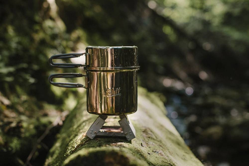 Esbit - Garnek turystyczny z pokrywką - Stal nierdzewna 18/8 - 1000 ml + 475 ml - PT1000ST