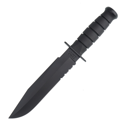 Ka-Bar 1271 - Nóż wojskowy Fighter - Combo - Czarny