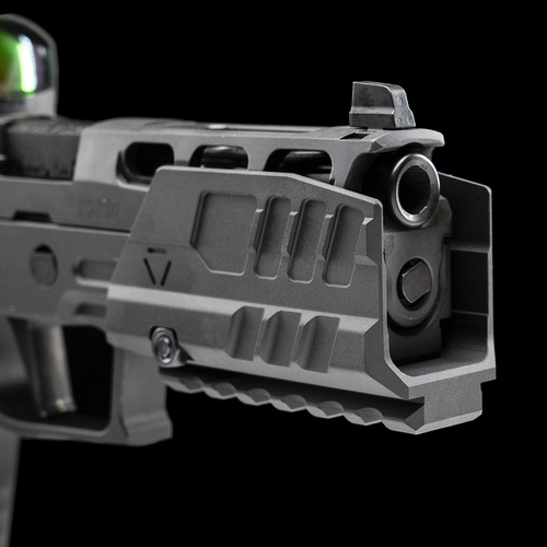 Strike Industries - Osłona wylotowa do pistoletu - SMC Alfa/Bravo - Czarny - SI-SMC-BS-S