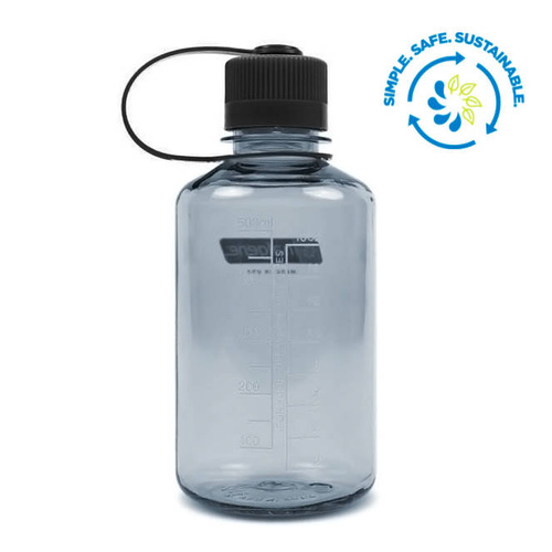 Nalgene - Butelka na wodę 16 oz Narrow Mouth Sustain - Gwint 38 mm - 620 ml - Szara - 2021-1032
