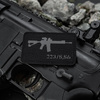 M-Tac - Naszywka AR-15 223/5,56 Laser Cut - Czarny/Szary - 51111211