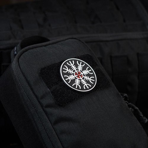 M-Tac - Naszywka 3D PVC Hełm Grozy - Czarny / Czerwony / Biały - 51221233