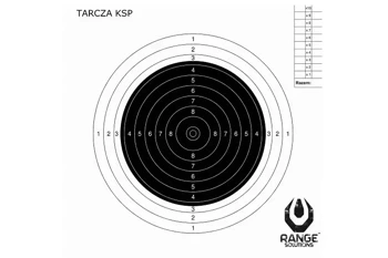 Range Solutions - Tarcza KSP Karabin Sportowy 50m - 100 szt. - 200x200 mm - Biały - RAN-14-035431-00