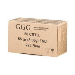 Amunicja karabinowa GGG .223 Rem 55 gr / 3,56 g FMJ - 50 sztuk - GPR11