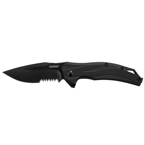 Kershaw - Nóż składany EDC Lateral Black Serrated - 8Cr13MoV - Czarny - 1645BLKST
