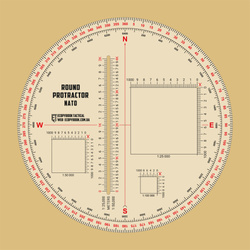 M-Tac - Linijka Ecopybook Tactical Protractor Round NATO - Polimer - 10273014