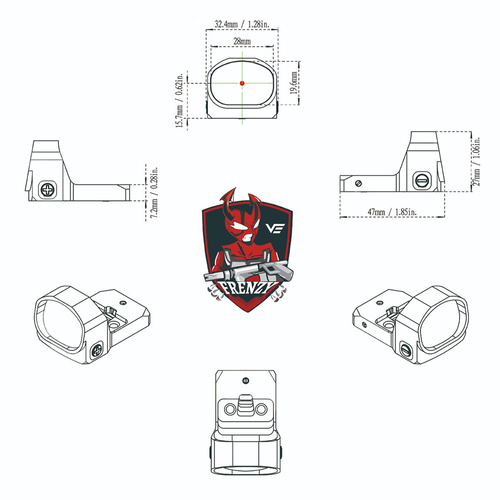Vector Optics - Kolimator otwarty Frenzy-X 1x20x28 - SCRD-35