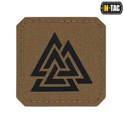 M-Tac - Naszywka Laser cut Valknut kwadrat - Czarny / Coyote - 51162502