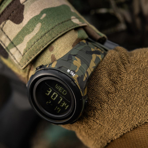 M-Tac - Zegarek taktyczny 2166 - LED - 5 ATM - Camo - 50008030