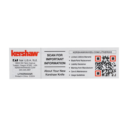 Kershaw - Nóż składany Wharf - 8Cr13MoV - Szary - 1414