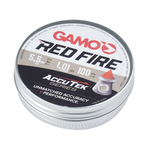 Gamo - Śrut Diabolo AccuTek Red Fire - Kaliber 5,5 mm - 100 sztuk - 6322704-AK
