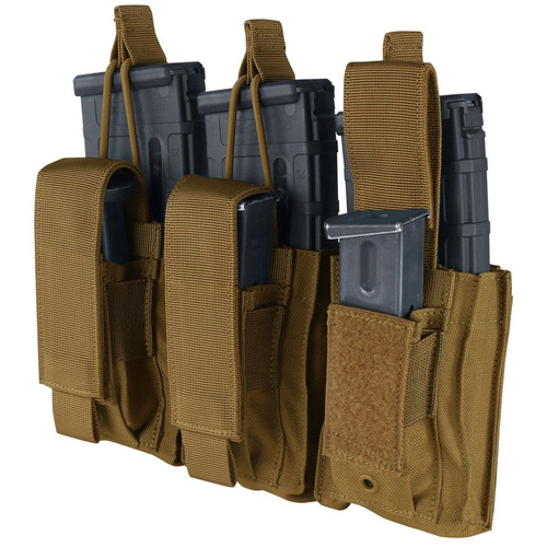 Condor - Ładownica Kangaroo Mag Pouch Gen II na magazynek AR-15 i pistoletowy - Potrójna - Coyote Brown - 191233-498
