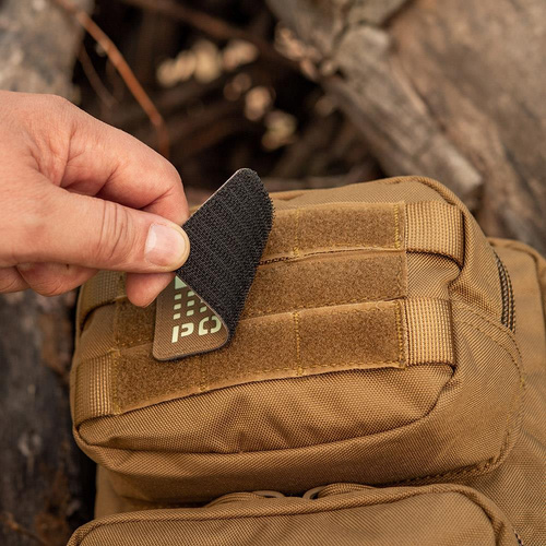 M-Tac -  Naszywka Z Flagą i Napisem Polska - Laser Cut - Piksele/Prostokąt - Coyote / Fluo - 51007205