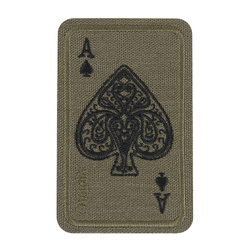 M-Tac - Naszywka Ace Of Spades - Haftowana - Cordura 500D - Zielona - 5365