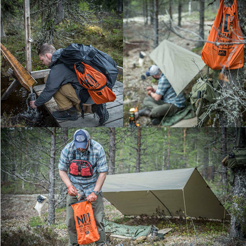 Helikon - Worek na śmieci Dirt Bag 10 L - Pomarańczowy / Czarny - AC-DTB-NL-2401A