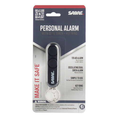 Sabre Red - Alarm osobisty kieszonkowy - do 120 dB - Czarny - PA-02