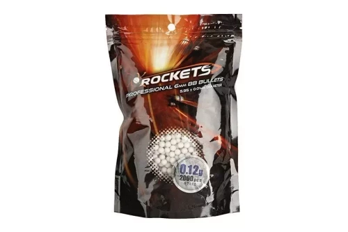 Rockets - Kulki do ASG Professional - 0,12 g - 2000 szt. - Białe - ROC-16-006918