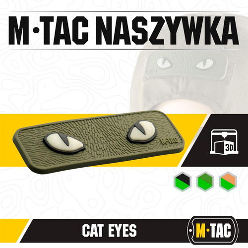 M-Tac - Naszywka 3D PVC Cat Eyes - Oliwkowy - 51114001