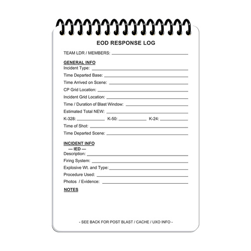 M-Tac - Notatnik wodoodporny Ecopybook Tactical EOD Response Log A6 - ET-MTC-10026