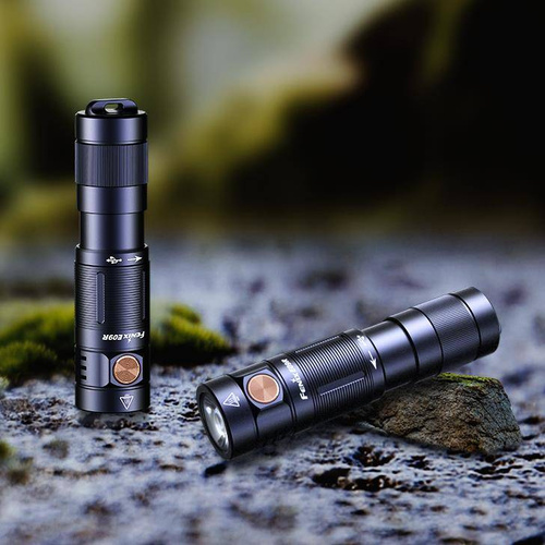 Fenix - Latarka LED akumulatorowa / brelok E09R - 600 lumenów - Czarna - 039-485