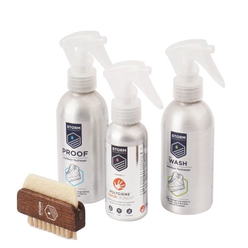 Storm - Zestaw do czyszczenia butów Footwear Care Kit - Pre Wash/Proofer/OdorCrunch - S57206