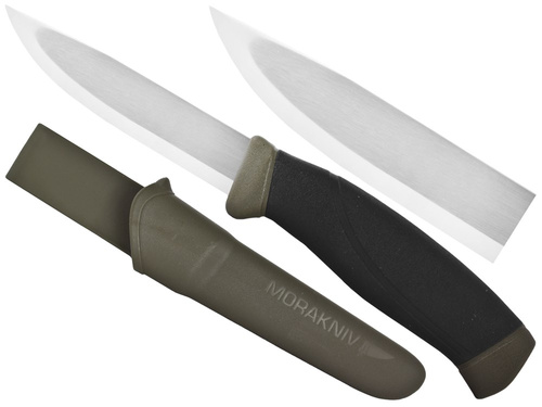 Morakniv - Nóż Companion MG - Stal węglowa - Czarny / Oliwkowy - 11863