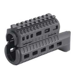DLG Tactical - Łoże z nakładką rury gazowej do AKSU - Picatinny - M-LOK - Polimer - Czarny - DLG-122-BLK