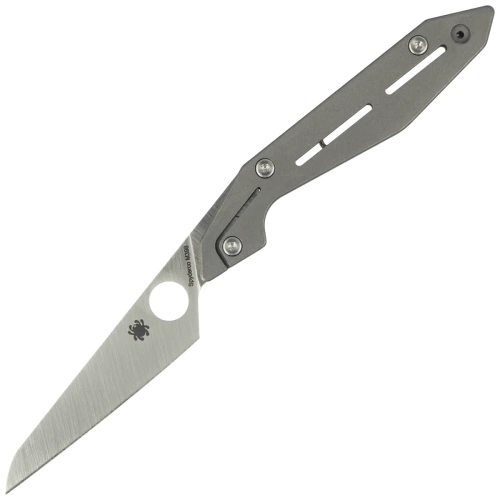 Spyderco - Nóż składany Nand Gray Titanium Satin - M398 - Szary - C270TIP
