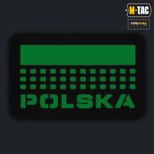 M-Tac -  Naszywka Z Flagą i Napisem Polska - Laser Cut - Piksele/Prostokąt - Coyote / Fluo - 51007205