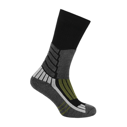 M-Tac - Skarpety trekkingowe Merino Trekking - 55% wełny merino - Czarny/Oliwkowy - 10010
