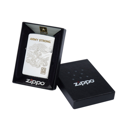 Zippo - Zapalniczka benzynowa US Army - Army Strong - Brushed Chrome - Z28515