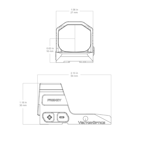 Vector Optics - Kolimator otwarty Frenzy FA 1x20x24 - CZ P-10/Shadow 2 OR - Czarny - SCRD-82
