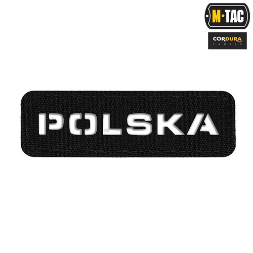 M-Tac - Naszywka Polska 25х80 - Laser Cut - Czarno / Biała - 51002002