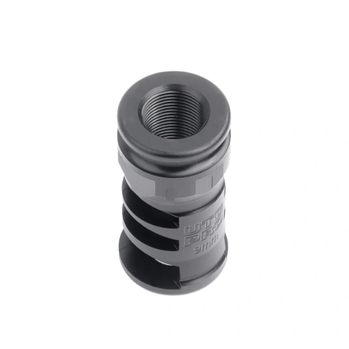 UTG Pro - Kompensator do karabinków PCC 9 mm Stubby Muzzle Brake - 1/2"-28 - Czarny - TLUMD03