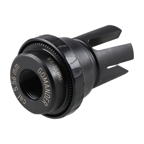 Gomander - Kompensator płomienia Quadron - 5,56 mm - Gwint 1/2x28 UNEF-9 - Czarny - TB0.10172