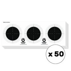 Range Solutions - Tarcza strzelecka KSPx3 50 m - 50 sztuk - 500 x 200 mm - Biały - RAN-14-027077-00
