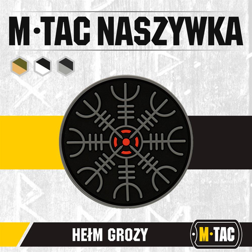 M-Tac - Naszywka Hełm Grozy - PVC 3D - Czarny/Szary - 51221211