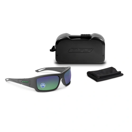 ESS - Okulary balistyczne Credence Polarized - Matte Carbon - Mirrored Green - EE9015-18