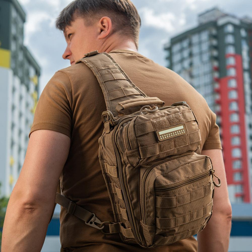 M-Tac - Naszywka Flaga Polski - Fluorescencyjna - Piksele / Prostokąt - Coyote - 51005205