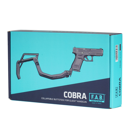 FAB Defense - Składana kolba Cobra do pistoletu Glock - Czarna - FX-COBRA